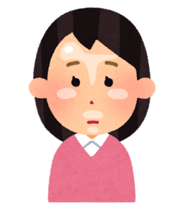 顔のテカり女